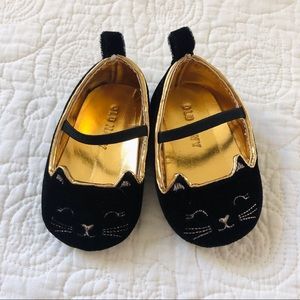 Old Navy Black Velvet Cat Shoes
